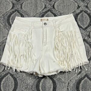 Altar'd State White Distressed Jean Shorts High-Waisted